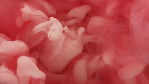 Swirling White Smoke on Pink Background Abstract Footage