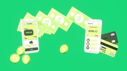 Mobile Banking Financial Transaction App Animation