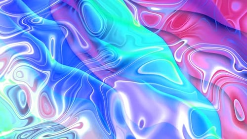 Abstract Fluid Neon Waves Motion Background