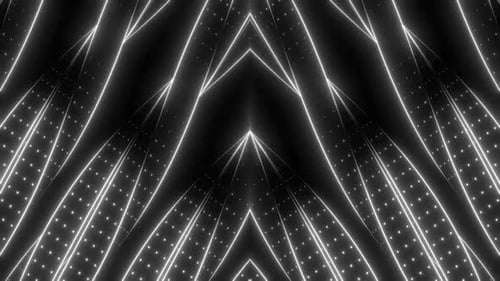 Dynamic glowing lights create a modern geometric background