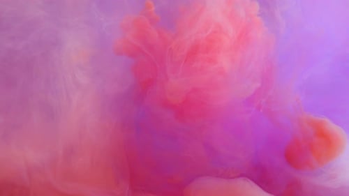 Humo coloreado, tinta coloreada que fluye