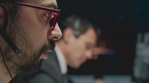 Biracial Man Working at Cybersecurity Agency