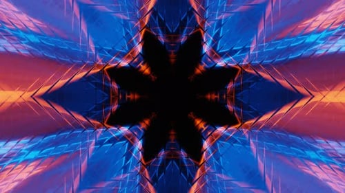 Orange and Blue Neon Glow Energy Aura Waves Loop Animation Background