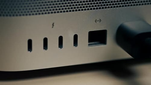 Plugging USB-C Cable into Computer Port