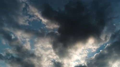 Dramatic Cloudscape with Light Blue Sky