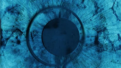 Cyanotype Planet Poster Background Loop