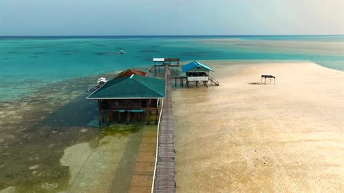 Aerial view of Balabac Island, Palawan, Philippines.