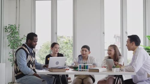 Students Studying Science at a Table