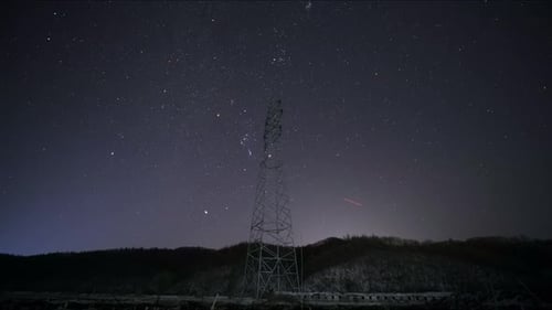 Time Lapse of Night Sky Stars Northeast China