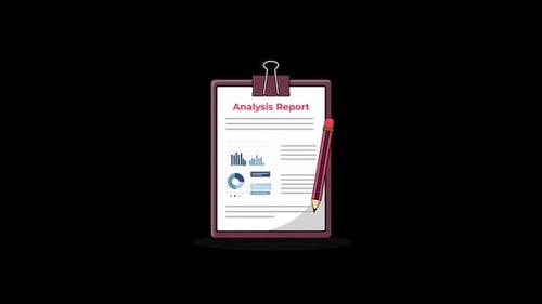 Animated Business Analysis Report with Charts and Pencil