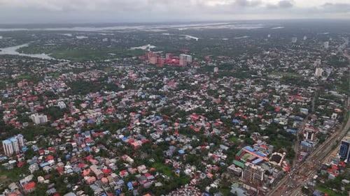 4k Videos, Aerial View Of Kochi City, Kochi Metro, in the city of Kochi, Kerala, India