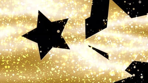 Golden Glitter Stars Reveal Transition