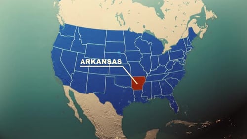 Globe Earth Zoom to US State Map Highlight