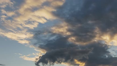 Sunset Sky Timelapse with Clouds