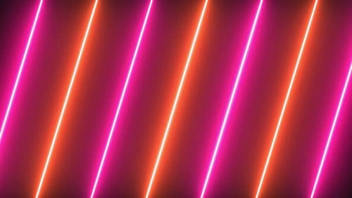 Dynamic Neon Glowing Lines Motion Background
