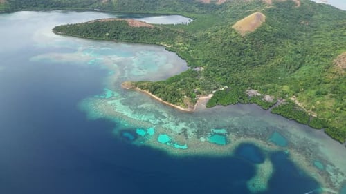 Tropical Island with Blue Lagoons