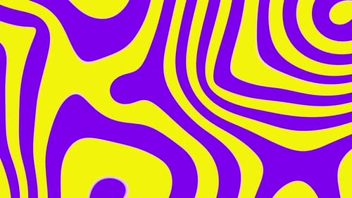 Paints Purple And Yellow Animated Vj Loop Background Waves