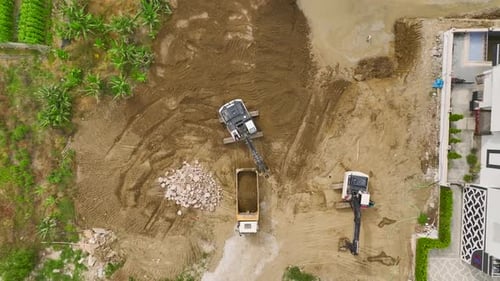 Fundação aérea e trabalhos de escavação no novo local
