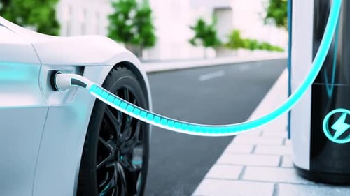 High-speed charging station for electric vehicles on city streets