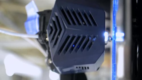 3D Printer Printing Closeup Process Creating Threedimensional Model 3d Printer