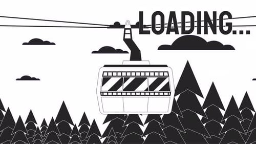 Seilbahnwolken Bw Loader-Animation