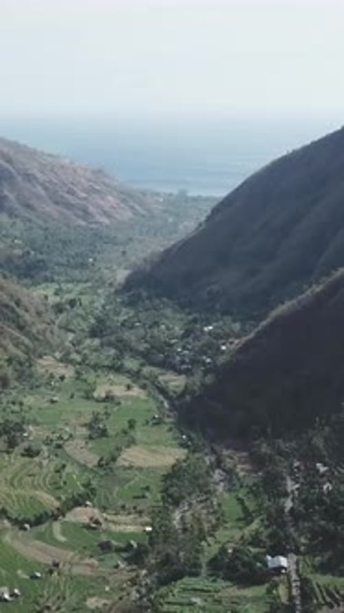 Landscape of Amed coast in Karangasem regency of Bali indonesia