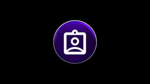 Futuristic Glossy Rotating ID Card Icon Loop