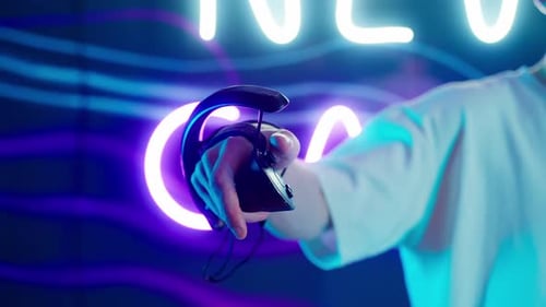 Joystick Vr Game Neon