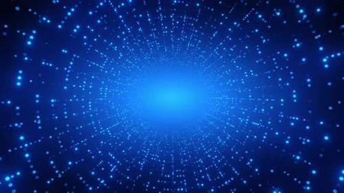 Futuristischer blauer digitaler Datentunnel-Hintergrund