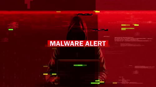 Texto de advertencia de alerta de malware en segundo plano sin señal
