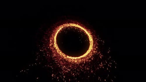 Golden Spark Particle Portal Reveal Transition