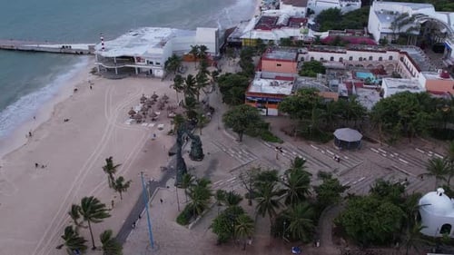 Playa Del Carmen Drohnenaufnahme vom Strand in Mexiko 1
