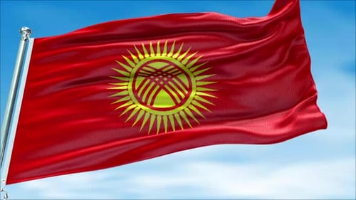 Majestic Republic of Kyrgyzstan Standard in Smooth Wind Animation
