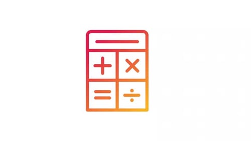Animated Calculator Gradient Icon