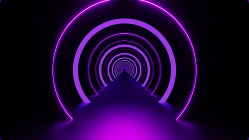 Vj Loop Background Purple Rings Rave Dark Tunnel 4K