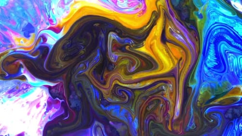Abstrakte bunte Tintenbewegungen breiten sich auf der Wassertextur aus 336