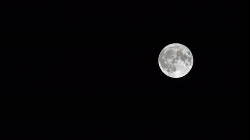 Full Moon Rising Through the Night Sky