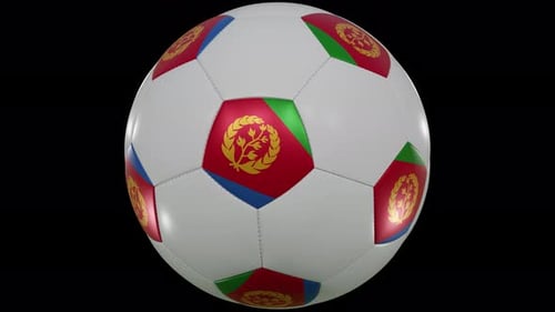Football spinning ball Eritrea | UHD | 60fps