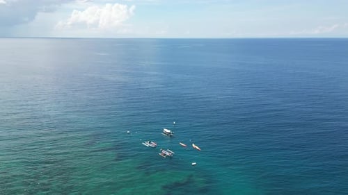 The Endless Surface of Water on Which Boats Sail with Tourists Travelers