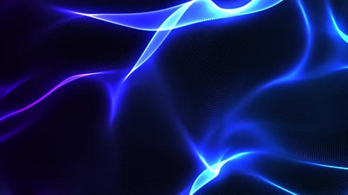Blue Particle Magic Light Abstract Attractive Hypnotic Waving Seamless Looped Composition