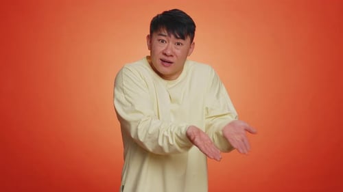 Man Raising Hands Asking What Why Reason of Failure Anti Lifehacks Ridicules Disbelief Irritation