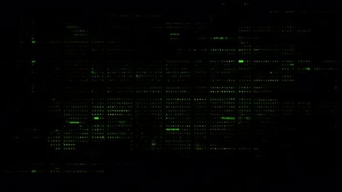 Green Digital Data Code Glitch Matrix Background