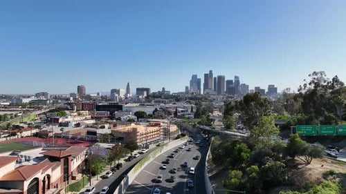 Los Angeles Freeway by the 110.