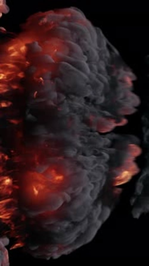 Nuke Explosion Social Media Fire Explosion Transition Reveal Alpha Channel Vertical Format 2