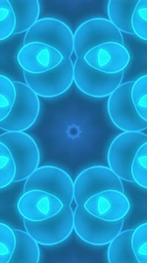 Vibrant Neon Kaleidoscope Abstract Pattern Loop