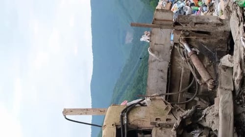 Landfill Next to Mountains
