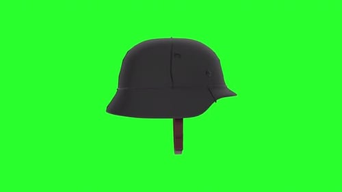 Old War Headwear 3d object rotating loop