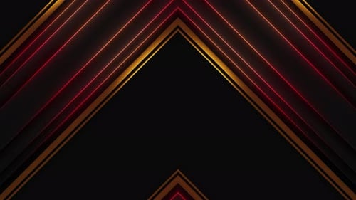 Abstract Geometric Glowing Triangle Tunnel Animation