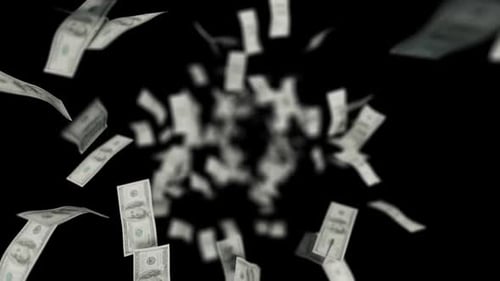Falling 100 Dollar Bills Money Rain Animated Overlay