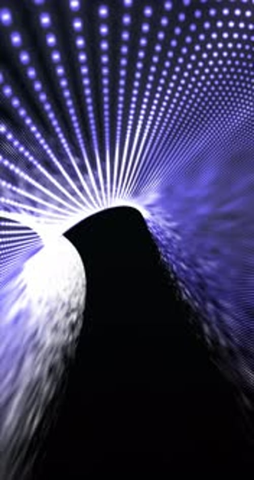 Glowing Abstract Wavy Lines Particle Loop Background